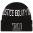 New Era Giants Social Justice Knit Cap - Men's Black/White