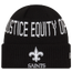 New Era Saints Social Justice Knit Cap - Men's Black/White
