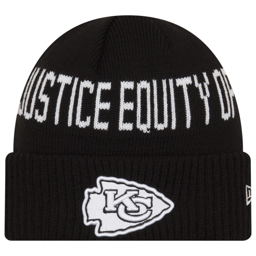 

New Era Mens Kansas City Chiefs New Era Chiefs Social Justice Knit Cap - Mens White/Black Size One Size