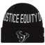 New Era Texans Social Justice Knit Cap - Men's Black/White