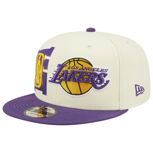 

New Era Mens Los Angeles Lakers New Era Lakers Draft Snapback Cap - Mens White/Purple Size One Size