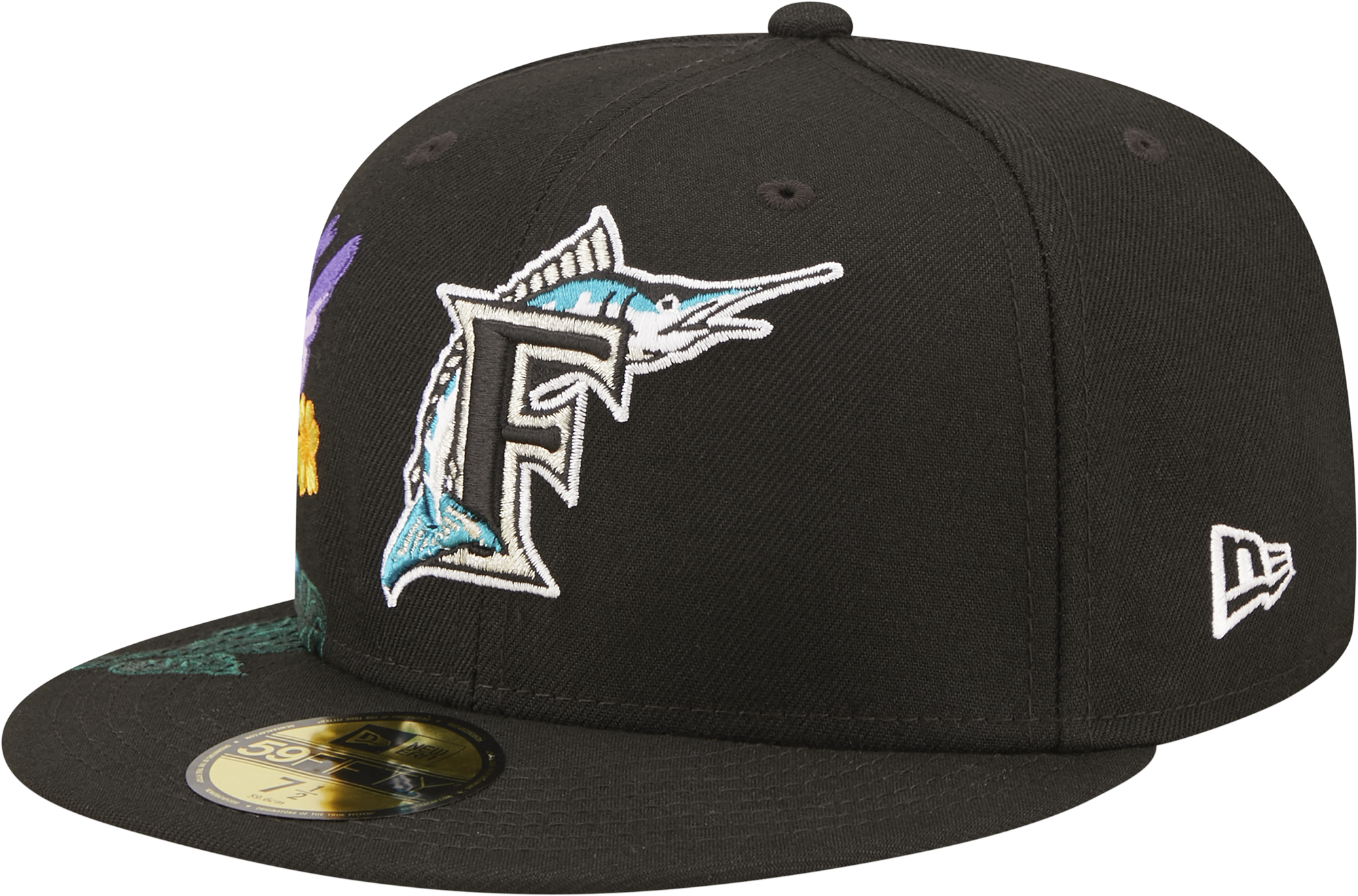 New Era 59FIFTY MLB Florida Marlins Side Patch Bloom Fitted Hat 8