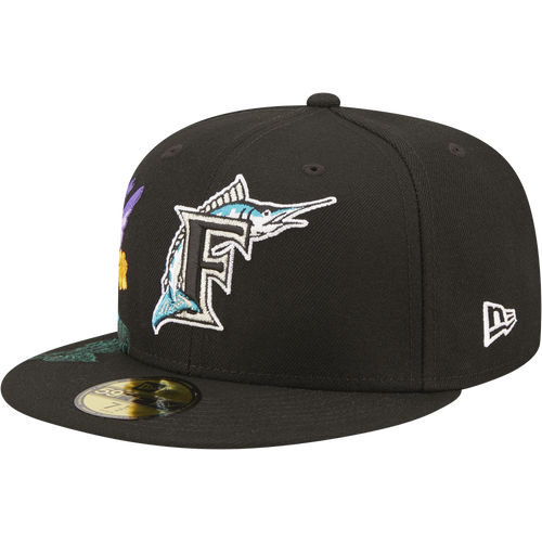 

New Era Mens Miami Marlins New Era Marlins 59Fifty Blooming Floral Fitted Caps - Mens Black Size 7