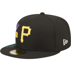 Men's - New Era Pirates 59Fifty Blooming Floral Fitted Caps - Black