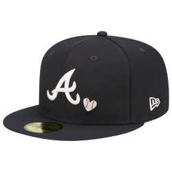 Men's - New Era Braves Team Heart 5950 - Navy/Navy