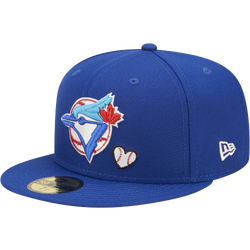 Men's - New Era Blue Jays Team Heart 5950 - Blue/Red