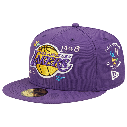 

New Era Mens New Era 59FIFTY NBA Scribble Cap - Mens Purple/Yellow Size 7
