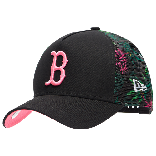 

New Era Mens Boston Red Sox New Era Red Sox AF Floral Print Trucker - Mens Black/Multi Color Size One Size
