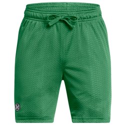 Boys' Grade School - Under Armour Icon Mesh Short - Team Kelly Green/White