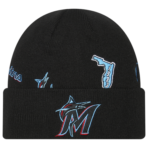 

New Era Mens Miami Marlins New Era Marlins HL City ID Cap - Mens Black/Multi Size One Size