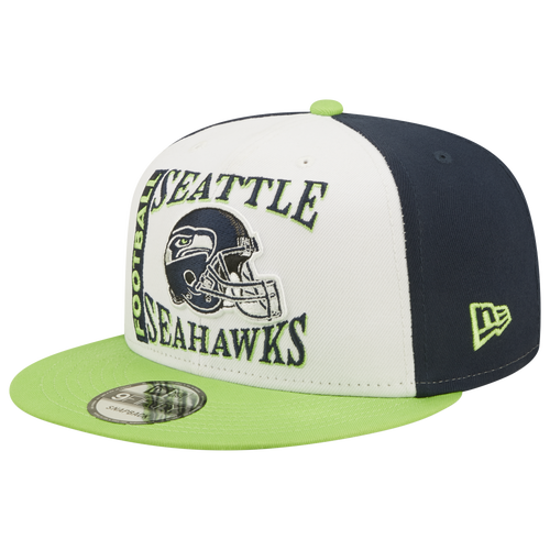 

New Era Mens Seattle Seahawks New Era Seahawks Retro Trucker Snapback - Mens White/Navy Size One Size