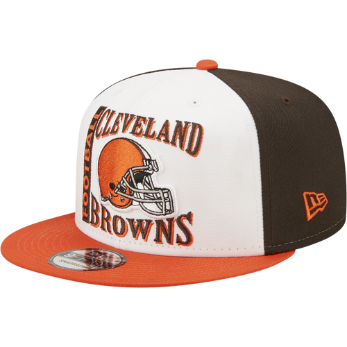 

New Era Mens Cleveland Browns New Era Browns Retro Trucker Snapback - Mens White/Brown Size One Size