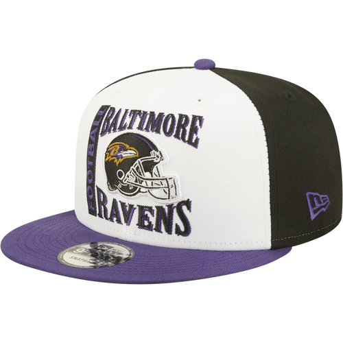 

New Era Mens Baltimore Ravens New Era Ravens Retro Trucker Snapback - Mens Black/White Size One Size