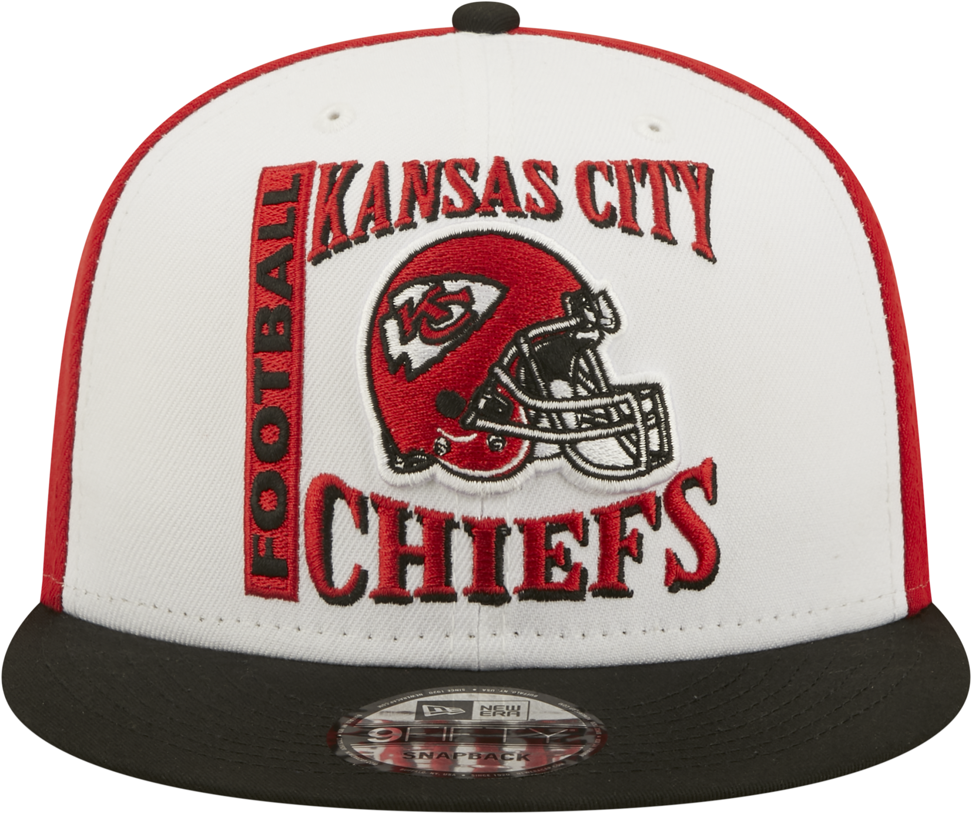 Kansas City Chiefs New Era Woodland Trucker 2.0 9FIFTY Snapback