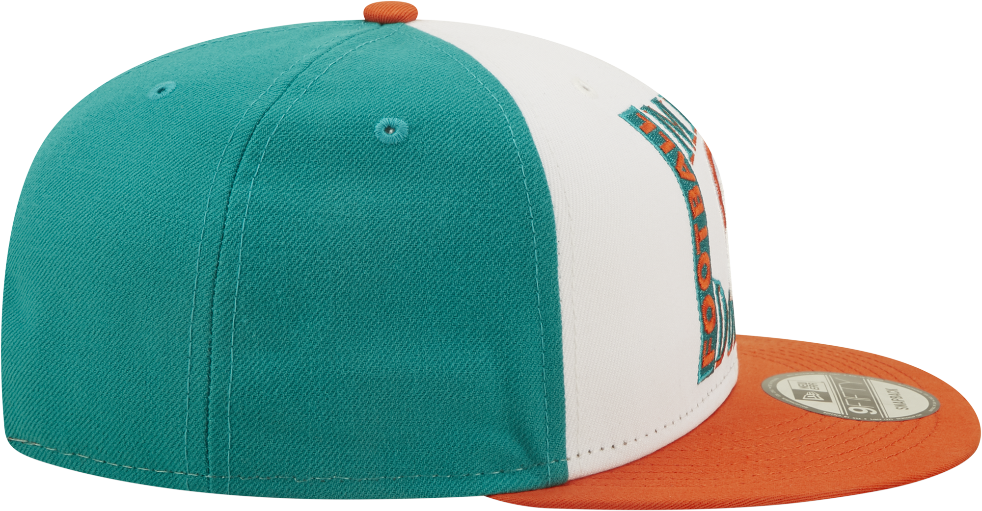 Men's Miami Dolphins New Era White/Orange Retro Sport 9FIFTY Snapback Hat