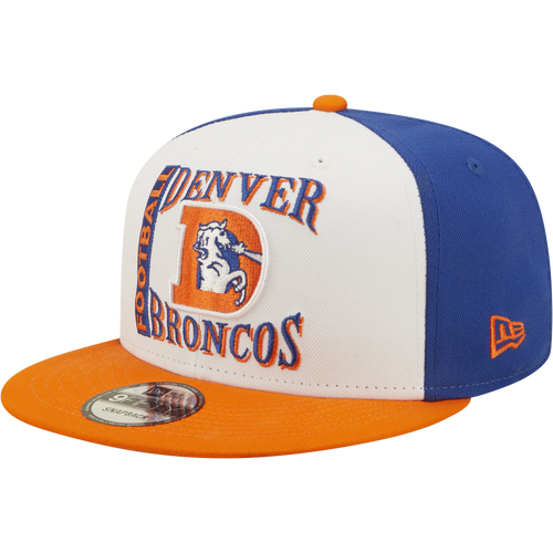 

New Era Mens Denver Broncos New Era Broncos Retro Trucker Snapback - Mens White/Navy Size One Size