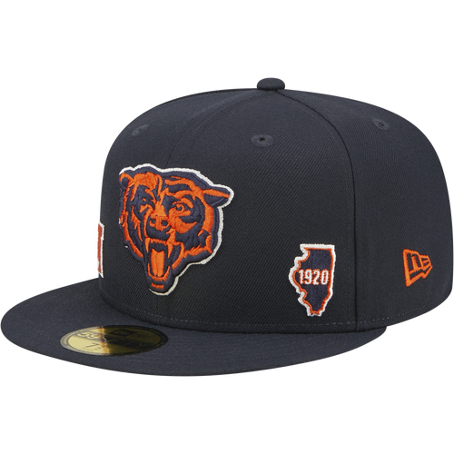 

New Era Mens Chicago Bulls New Era Bears City Identity Fitted Cap - Mens Navy/Orange Size 7