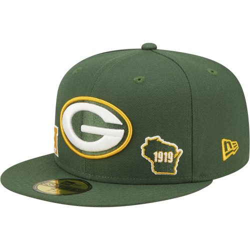 

New Era Mens Chicago Bulls New Era Packers City Identity Fitted Cap - Mens Green/White Size 7