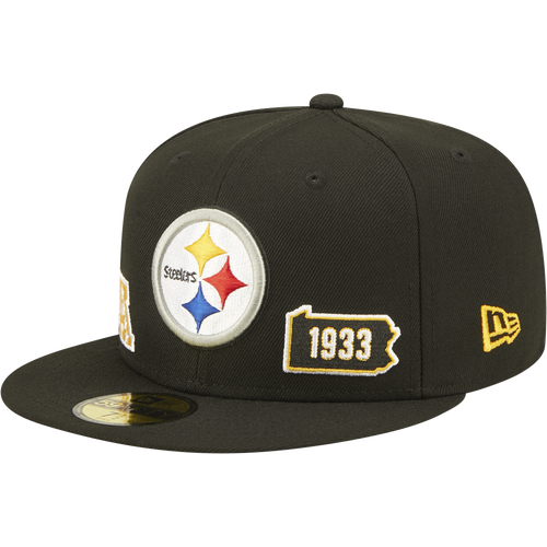 

New Era Mens Pittsburgh Steelers New Era Steelers City Identity Fitted Cap - Mens Black/White Size 7
