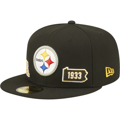 

New Era Mens New Era Steelers City Identity Fitted Cap - Mens Black/White Size 7