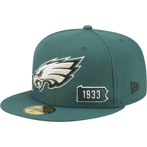 

New Era Mens Philadelphia Eagles New Era Eagles City Identity Fitted Cap - Mens Green/White Size 7