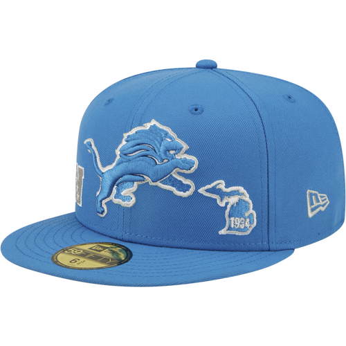 

New Era Mens Detroit Lions New Era Lions City Identity Fitted Cap - Mens Blue/White Size 7