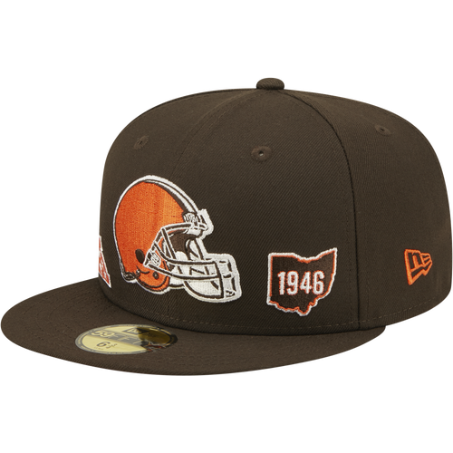 

New Era Mens Cleveland Browns New Era Browns City Identity Fitted Cap - Mens Brown/Orange Size 7