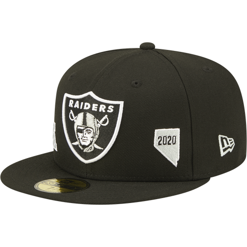 

New Era Mens New Era Raiders City Identity Fitted Cap - Mens Black/White Size 7