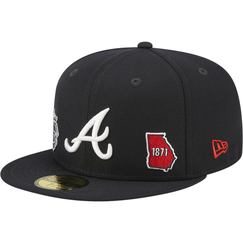 

New Era Mens Atlanta Braves New Era Braves City Identity Fitted Cap - Mens Navy/White Size 7