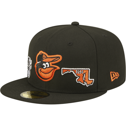 

New Era Mens Baltimore Orioles New Era Orioles City Identity Fitted Cap - Mens Black/Orange Size 7