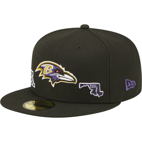 

New Era Mens Baltimore Ravens New Era Ravens City Identity Fitted Cap - Mens Black/Purple Size 7