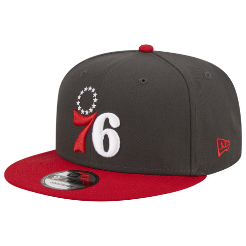 

New Era Mens Golden State Warriors New Era Rockets 2T Snap - Mens Dk Gray/Red Size One Size