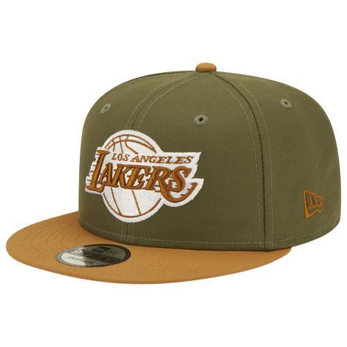 

New Era Mens Los Angeles Lakers New Era Lakers 2T Snap - Mens Olive/Brown Size One Size
