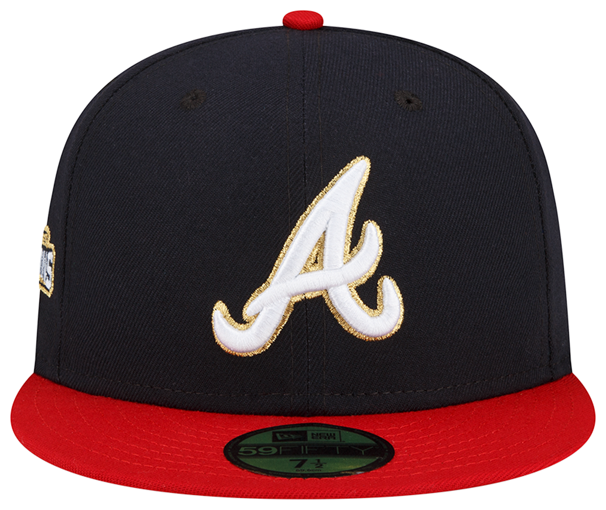 ATLANTA BRAVES SIDEPATCH 2021 WORLD SERIES 59FIFTY FITTED HAT - BLACK/ WHITE