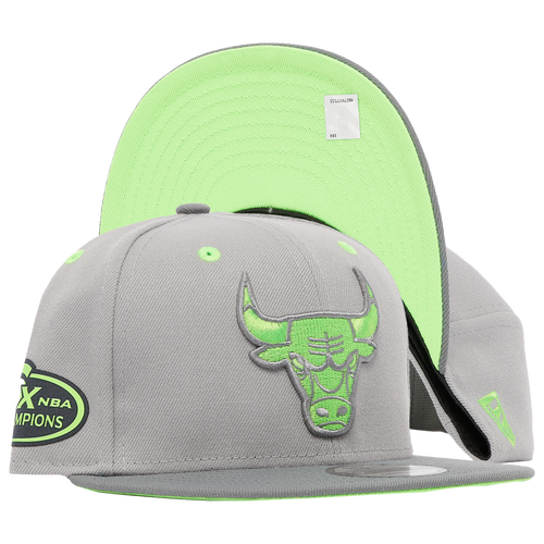 

New Era Mens Chicago Bulls New Era Bulls Retro 5 Green Bean Snapback - Mens Gray/Green Size One Size