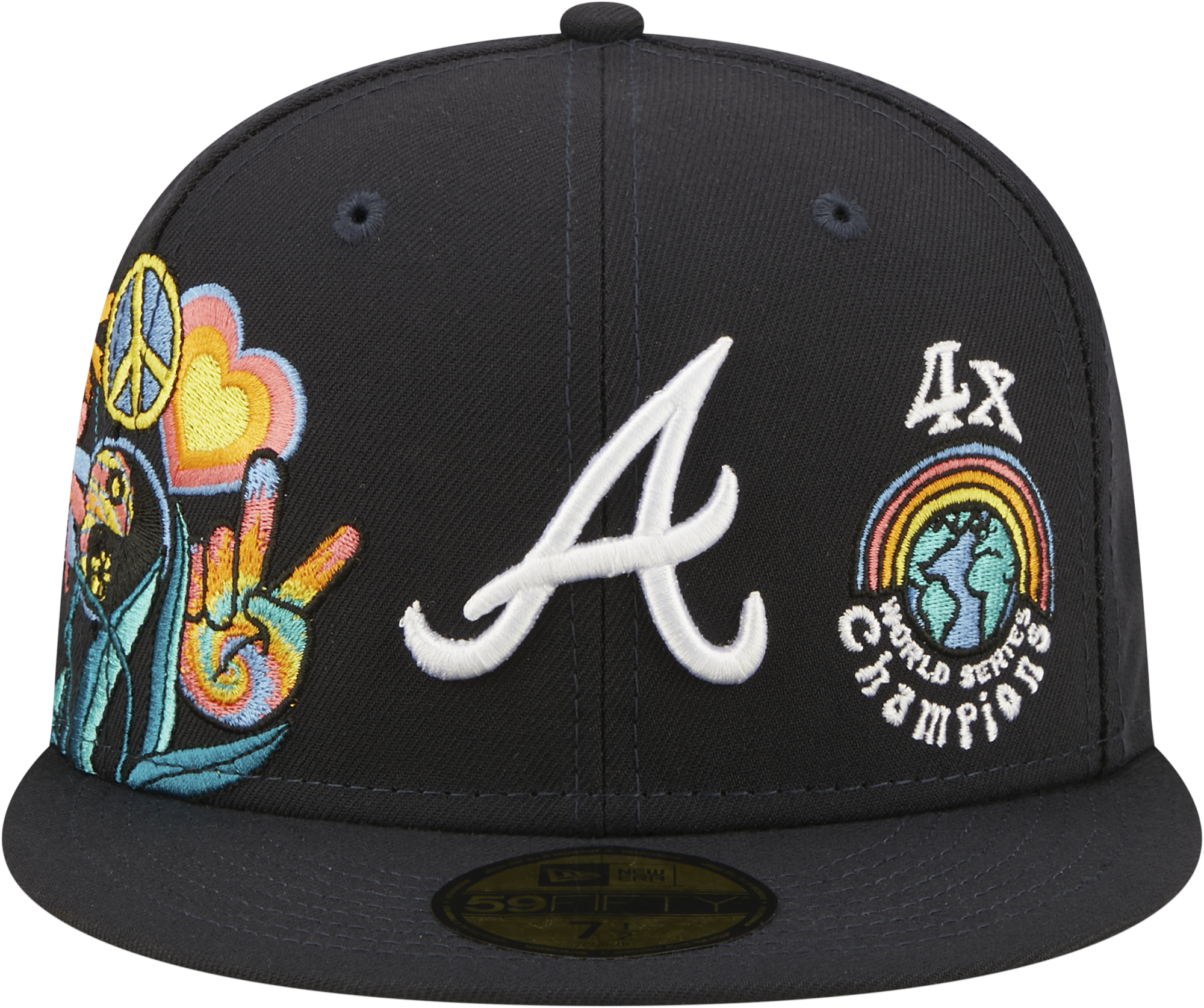 New Era Braves 5950 Chain Heart Fitted Hat