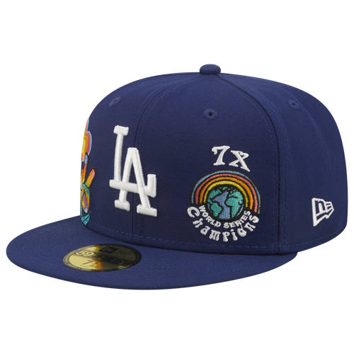 

New Era Mens Los Angeles Dodgers New Era Dodgers 5950 Groovy Fitted Hat - Mens Blue Size 7