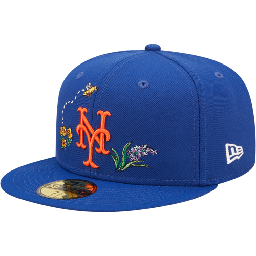 

New Era Mens New York Mets New Era Mets 5950 Watercolor Floral Fitted Hat - Mens Blue/Orange Size 7