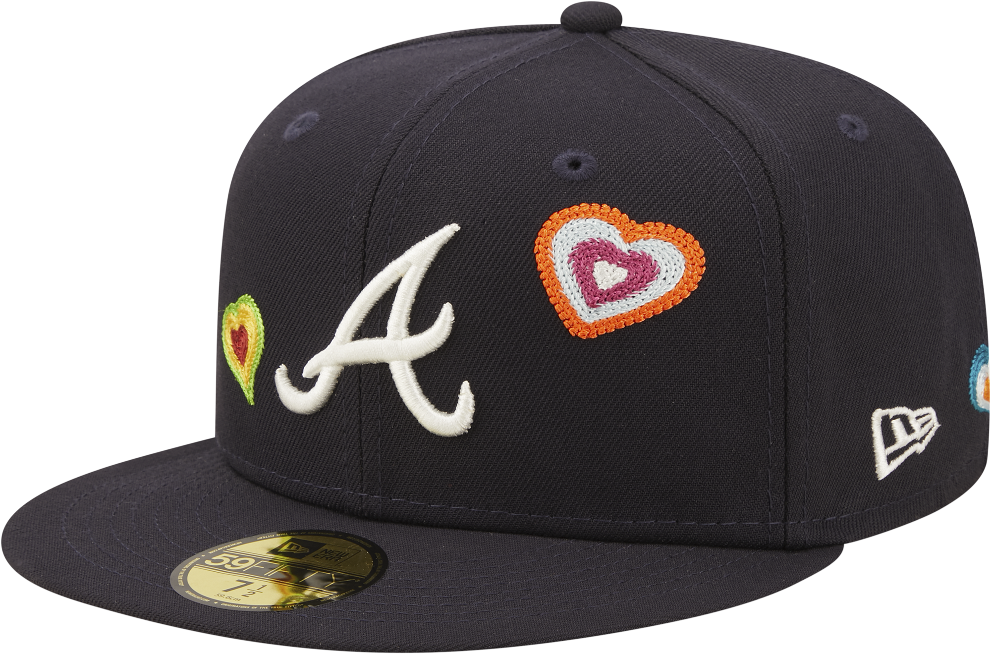 New Era Braves 5950 Chain Heart Fitted Hat