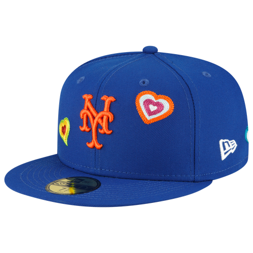 

New Era Mens New York Mets New Era Mets 5950 Chain Heart Fitted Hat - Mens Orange/Blue Size 7