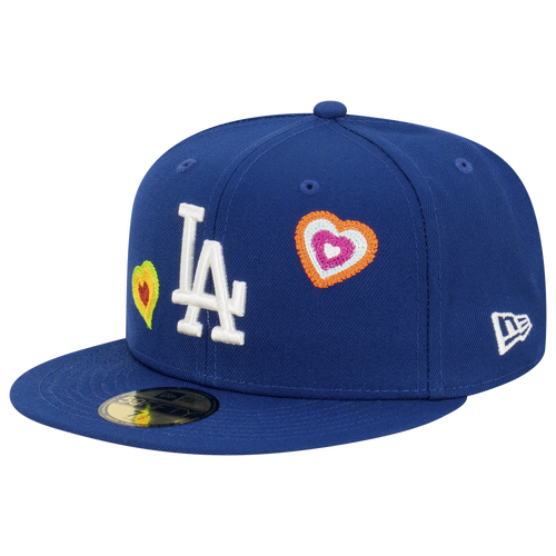 

New Era Mens New Era Dodgers 5950 Chain Heart Fitted Hat - Mens Blue/White Size 7