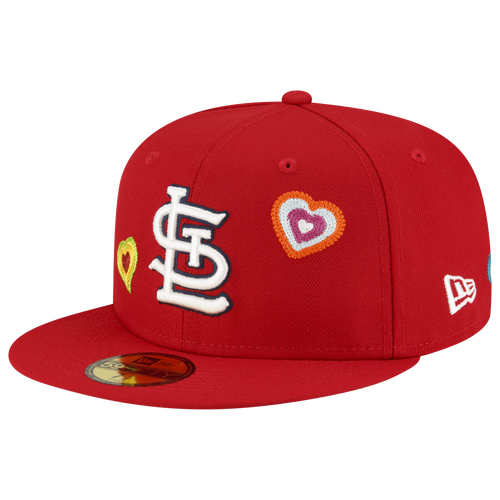 

New Era Mens New Era Cardinals 5950 Chain Heart Fitted Hat - Mens Red/White Size 7