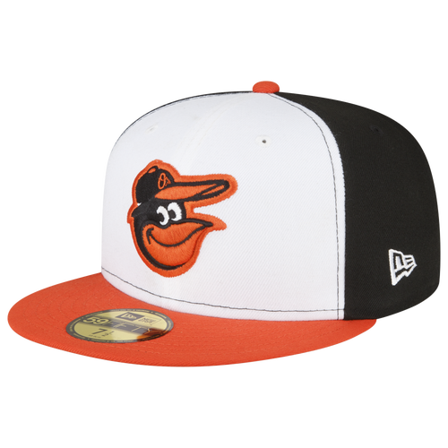 

New Era Mens Baltimore Orioles New Era 5950 - Mens White/Orange Size 7