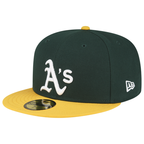 

New Era Mens Oakland Athletics New Era 5950 - Mens Green/Yellow Size 8