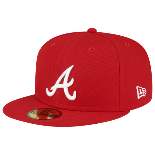 

New Era Mens New Era Braves 59Fifty World Series Side Patch - Mens Red/White Size 7