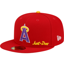 Adult - New Era Angels 59Fifty x Just DON Side Patch Fit - Red/Purple