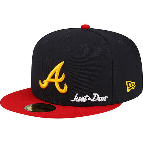 

New Era Atlanta Braves New Era Browns 59Fifty x Just DON Side Patch Fit - Adult Orange/Navy Size 7