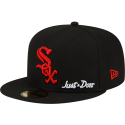 Adult - New Era White Sox 59Fifty x Just DON Side Patch Fit - Black/Red