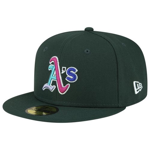

New Era Mens New Era Athletics 5950 PLR - Mens Multi/Green Size 8