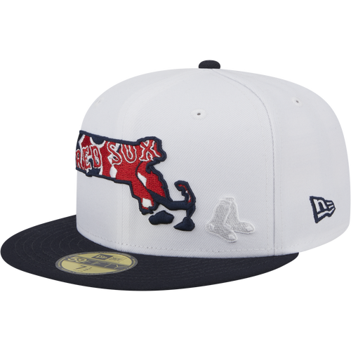 

New Era Mens Boston Red Sox New Era Red Sox 5950 State E1 - Mens White/Navy Size 7